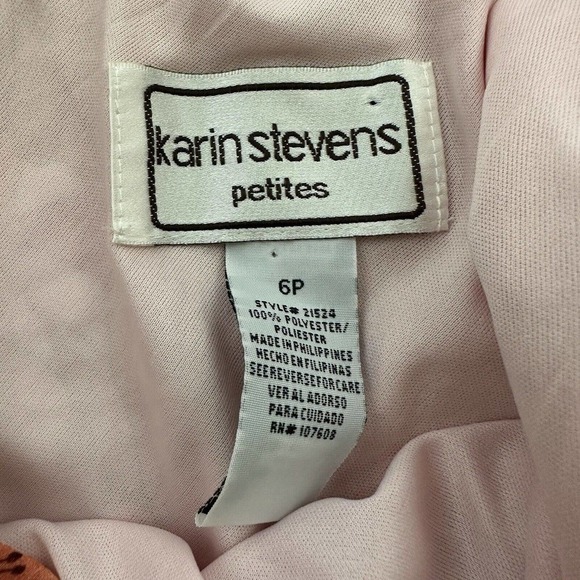 Karin Stevens Womens Vintage Y2k Slip Dress Size 6 Petite Pink Daisy Floral - Picture 5 of 9